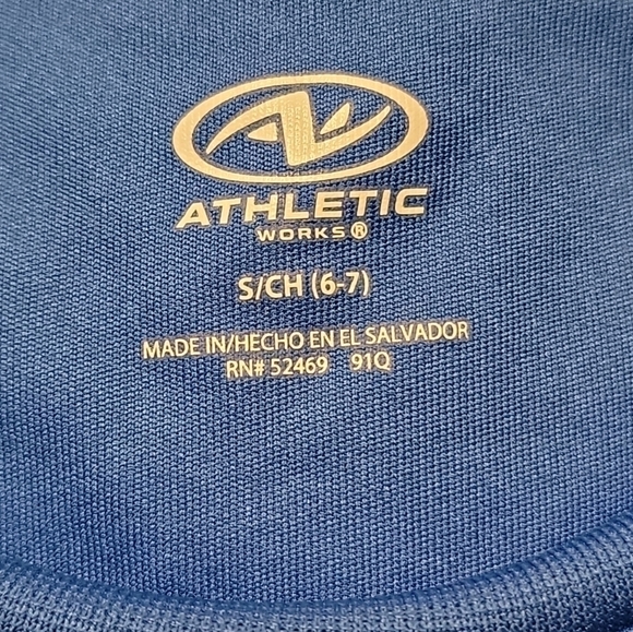 5/$10 Athletic Works size small blue long sleeve DriWorks top soccer graphic - Picture 6 of 7